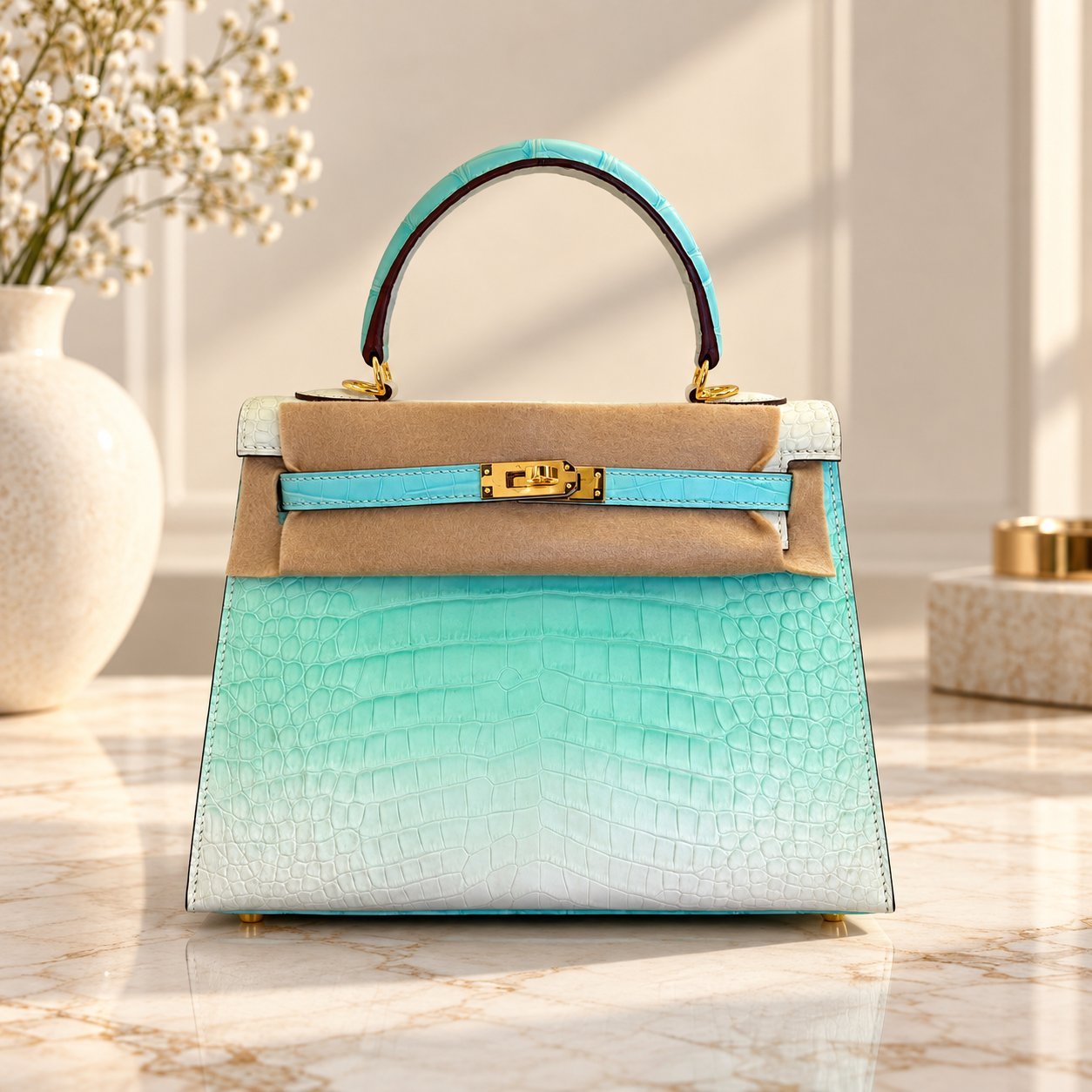 Luxury Top-Handle Handbag