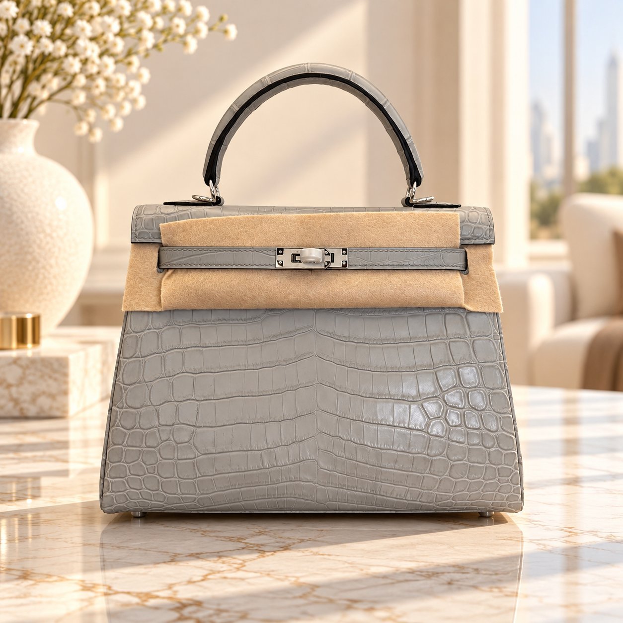 Luxury Top-Handle Handbag