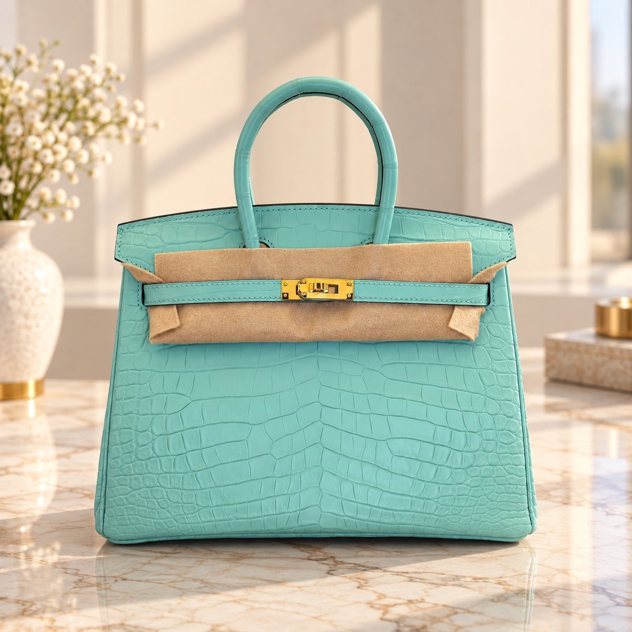 Luxury Top-Handle Handbag