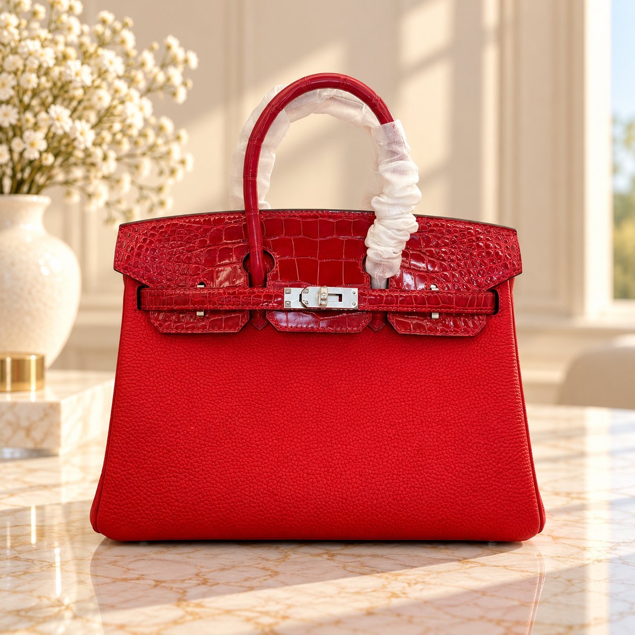 Luxury Top-Handle Handbag